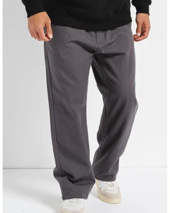 Pantaloni relaxed fit Worker, Gri antracit