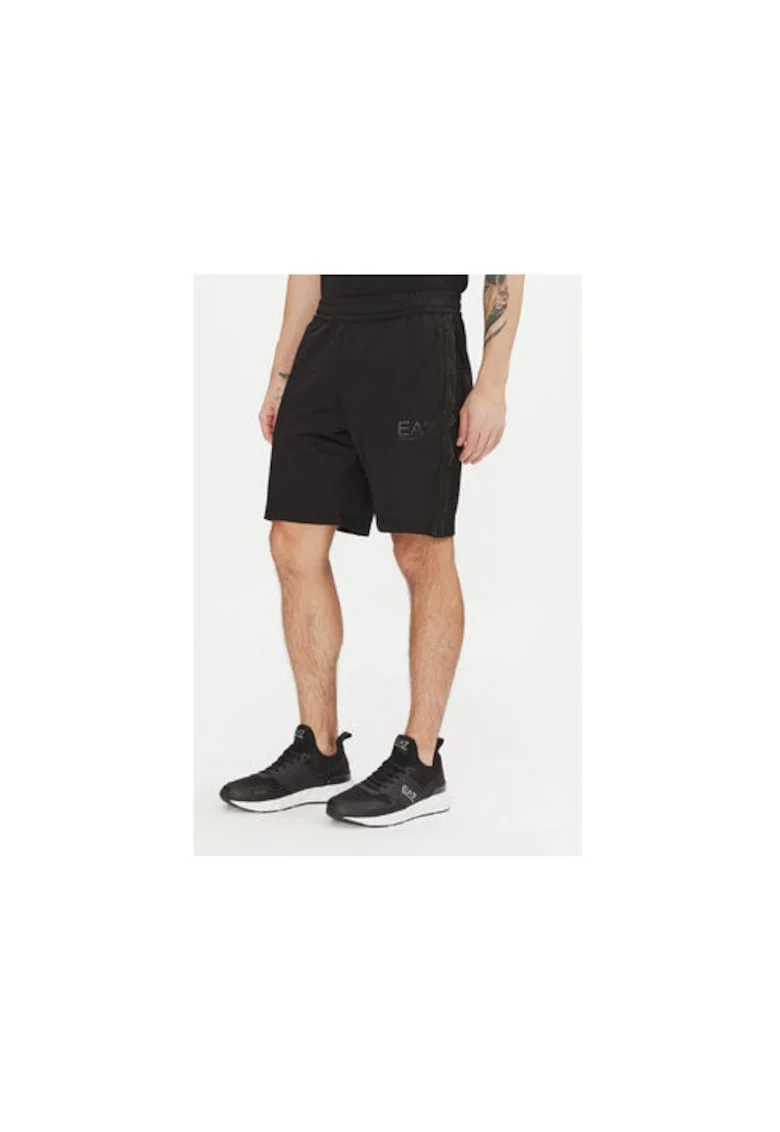 Pantaloni scurti sport barbati  Emporio Armani, 7M000309 AF13526, Poliester/Elastan, Negru, Negru