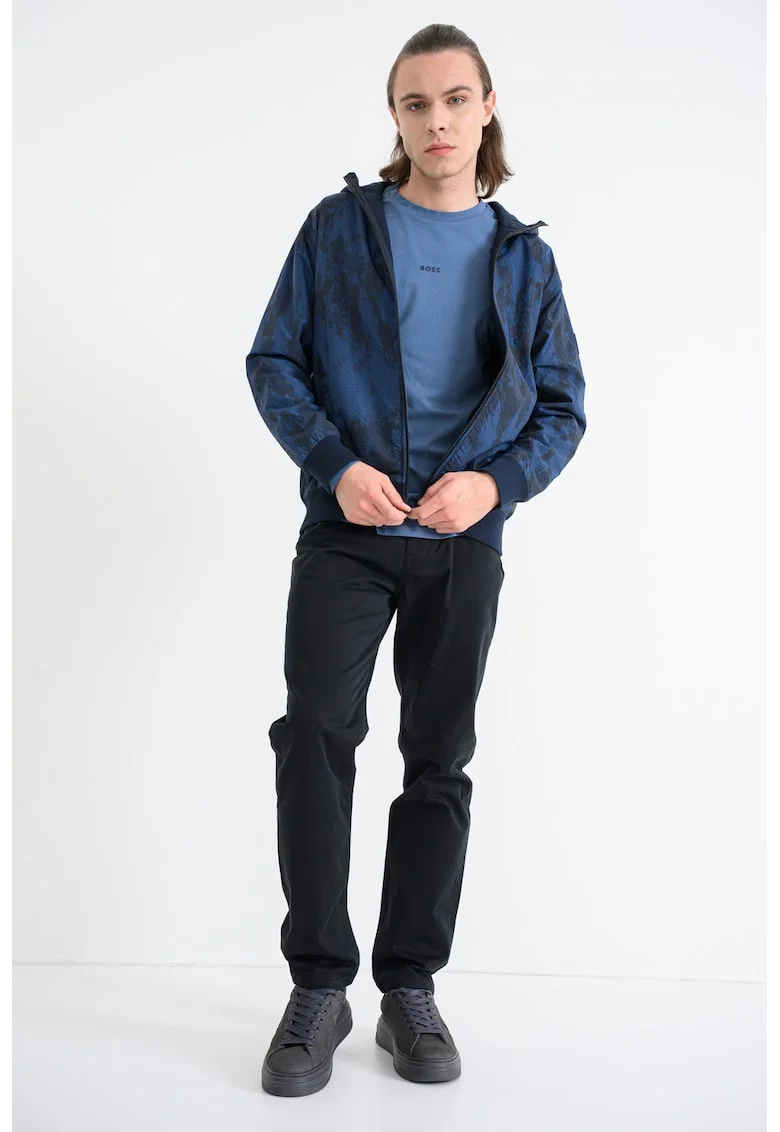 Jacheta reversibila cu gluga Ze, Bleumarin