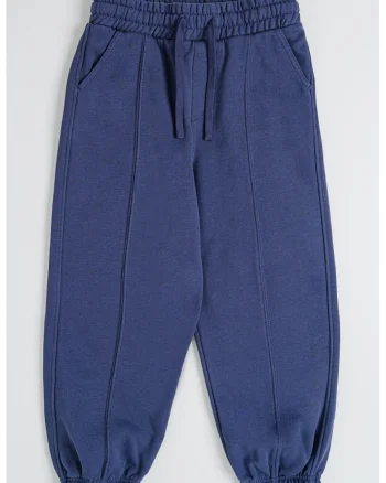 Pantaloni uni de trening cu snur, Gri carbune