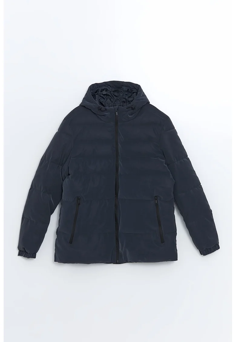 Geaca regular-fit cu gluga, Negru