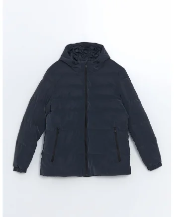 Geaca regular-fit cu gluga, Negru