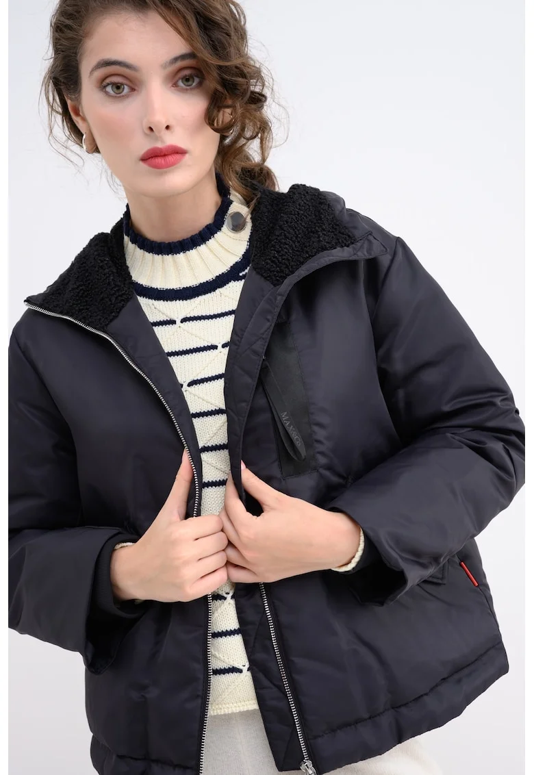 Geaca lejera cu gluga si fermoar Sonda, Bleumarin