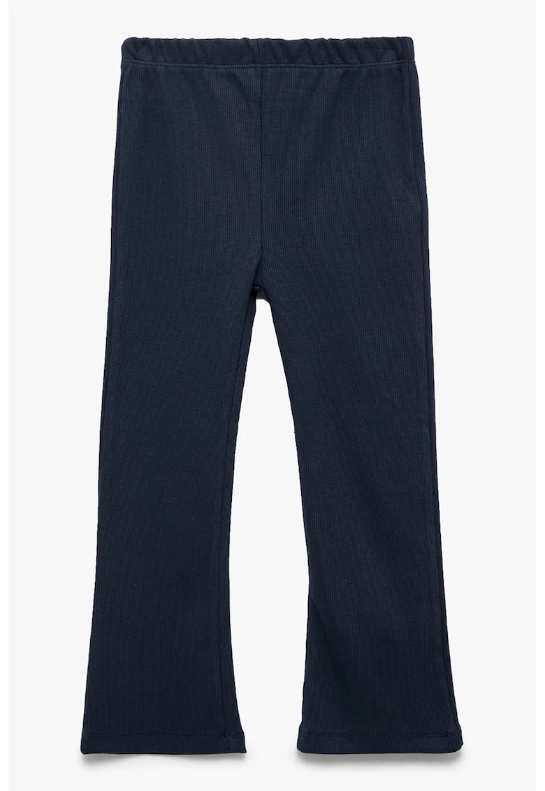 Pantaloni evazati cu banda elastica, Bleumarin