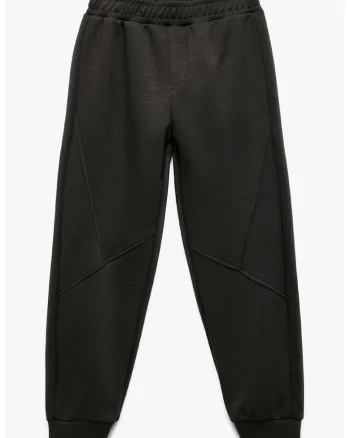 Pantaloni uni de trening cu banda elastica, Gri antracit