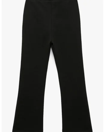 Colanti uni bootcut, Negru