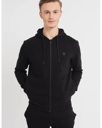 Hanorac cu fermoar. pentru fitness, Negru