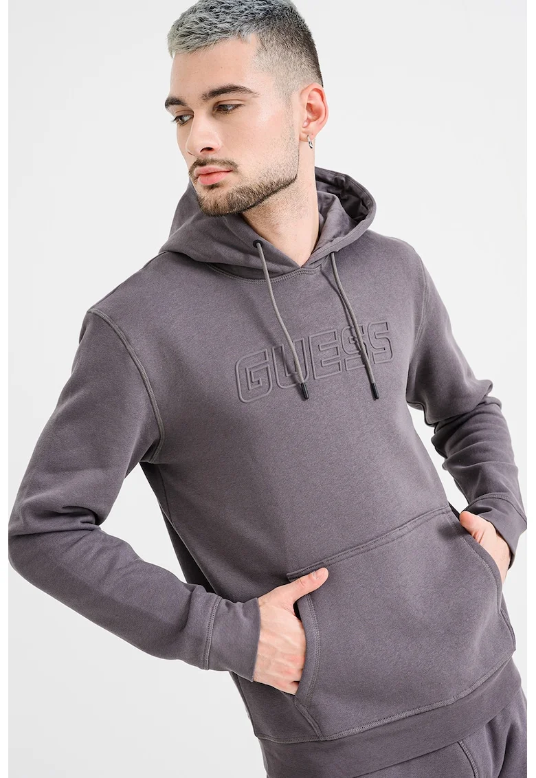 Hanorac cu buzunar kangaroo, pentru fitness, Violet deschis