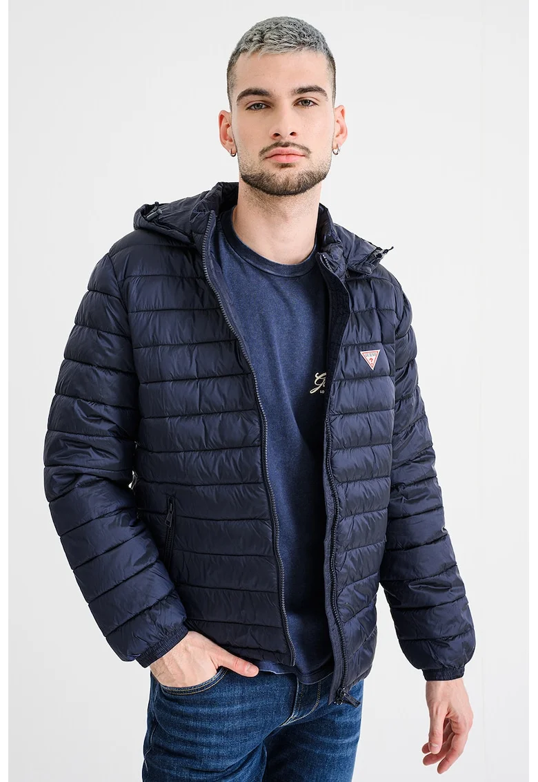 Geaca cu gluga detasabila, Albastru indigo
