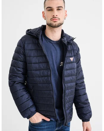 Geaca cu gluga detasabila, Albastru indigo