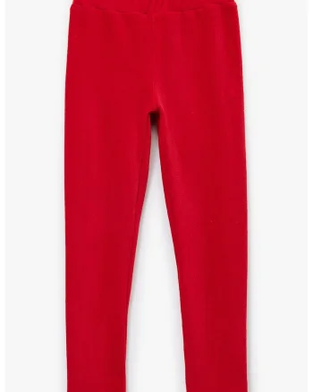 Colanti cu talie elastica, Rosu vermillion