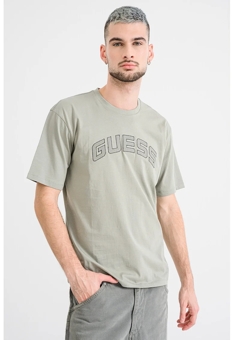 Tricou supradimensionat de bumbac, Verde pal