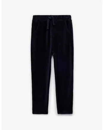 Pantaloni conici din amestec de bumbac, Albastru ultramarin