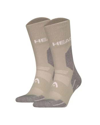 Set de sosete lungi unisex pentru drumetii - 2 perechi, Maro taupe