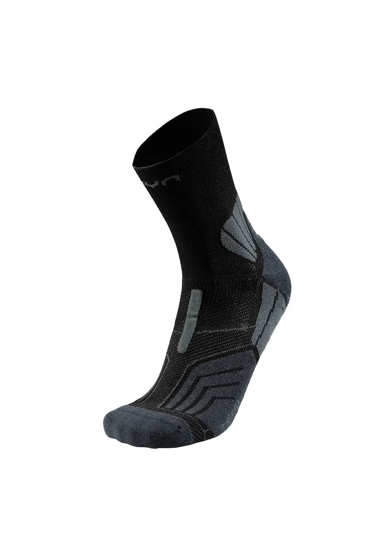 Sosete unisex cu prindere pentru trekking, Negru