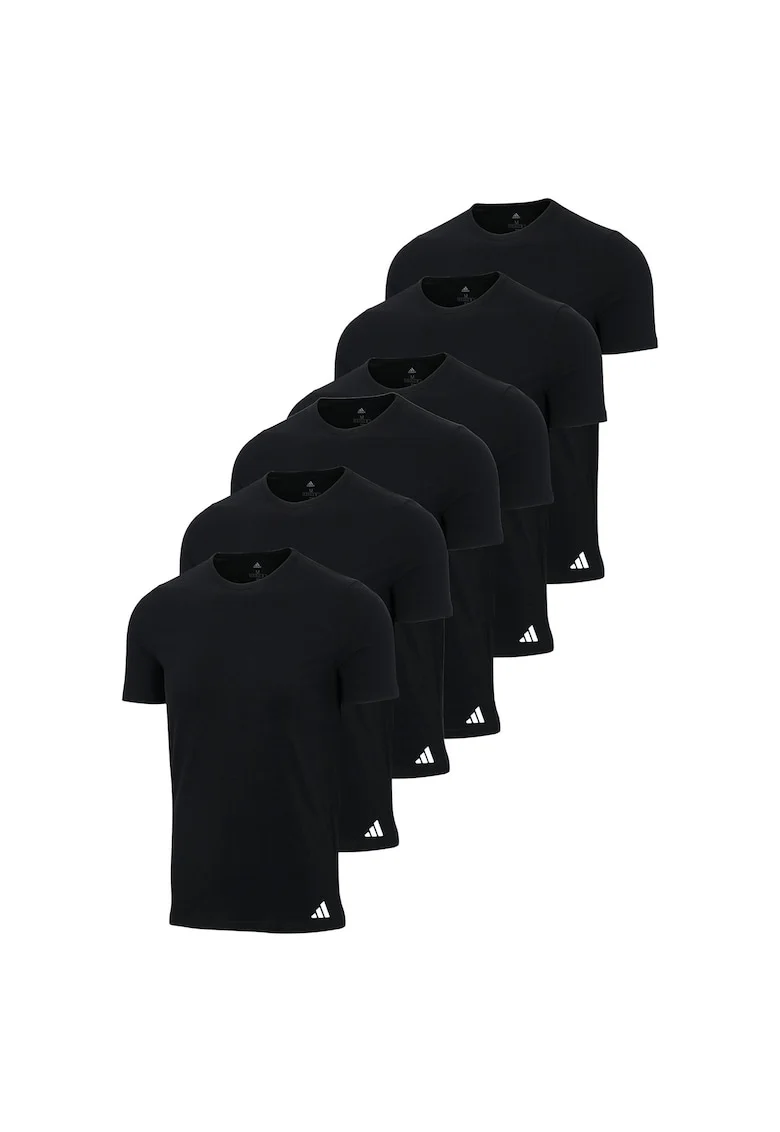 Set de tricouri de casa cu logo - 6 piese, Negru