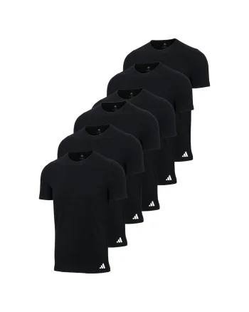 Set de tricouri de casa cu logo - 6 piese, Negru