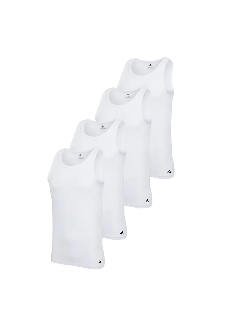 Set de top-uri slim fit - 4 perechi, Alb