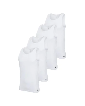 Set de top-uri slim fit - 4 perechi, Alb