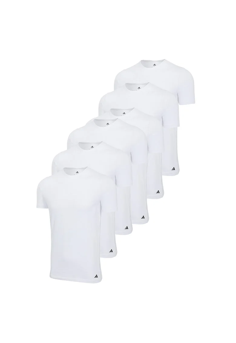 Set de tricouri de casa cu logo - 6 piese, Alb