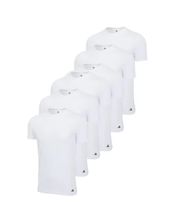 Set de tricouri de casa cu logo - 6 piese, Alb