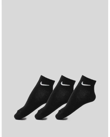 Set de sosete unisex din material usor, cu tehnologie Dri-Fit Everyday - 3 perechi, Negru