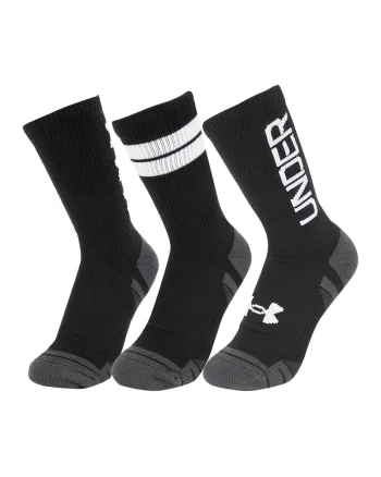 Set de sosete pentru antrenament Performance Tech - 3 perechi, Alb/Negru stins
