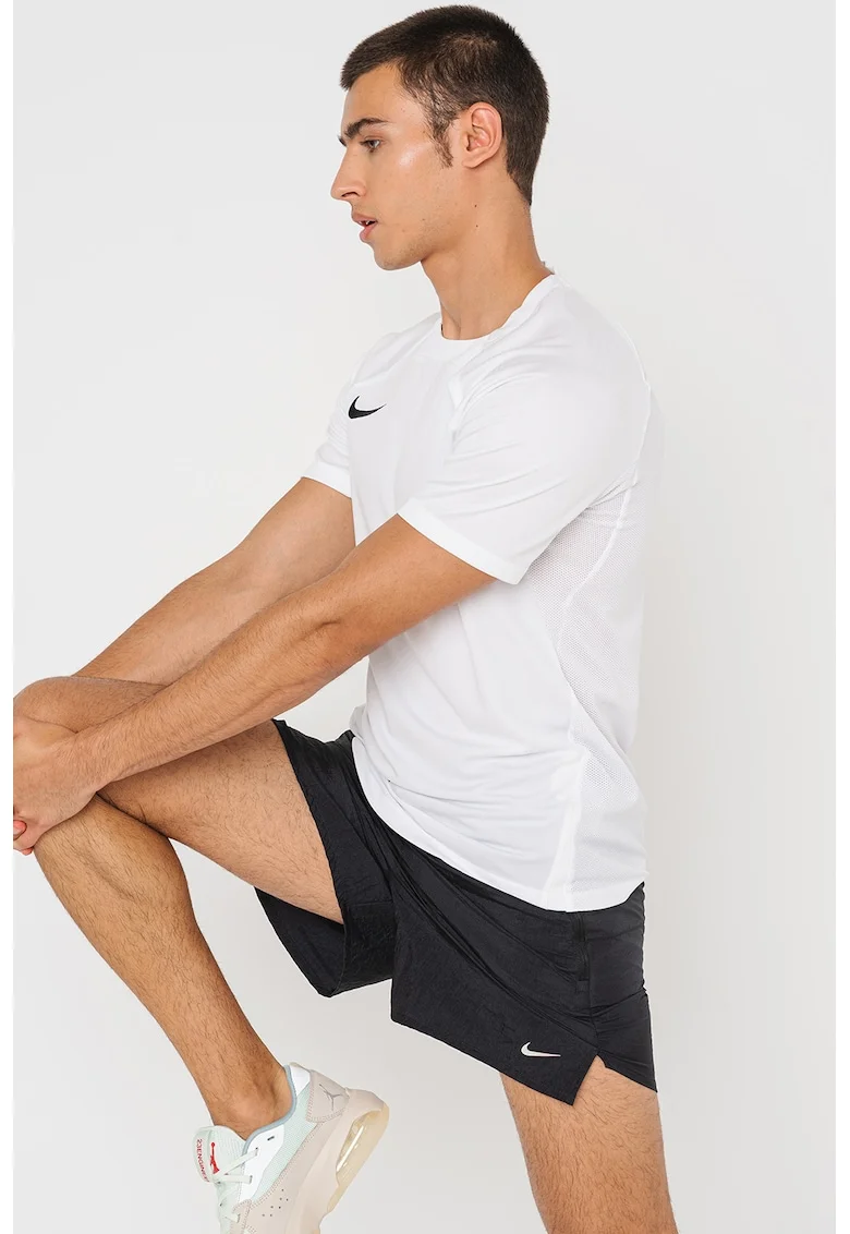 Tricou cu maneci raglan si tehnologie Dri-Fit pentru fotbal Strike, Alb optic