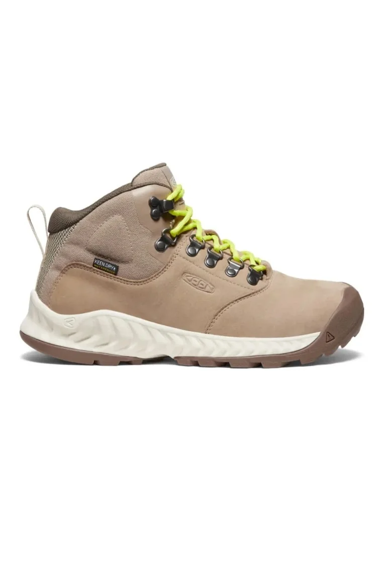 Pantofi trekking din piele cu sireturi,