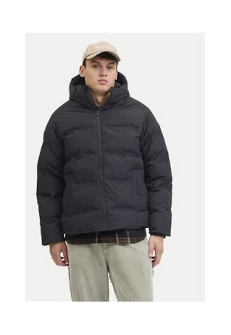 Geaca de iarna barbati, Jack Jones, neagra, 100% poliester,