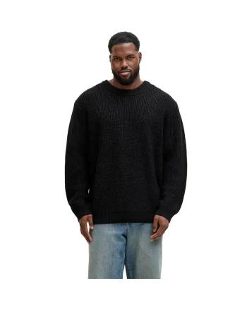Bluza JACK &JONES Bleeker Knit Crew BF PLS 52300, Negru