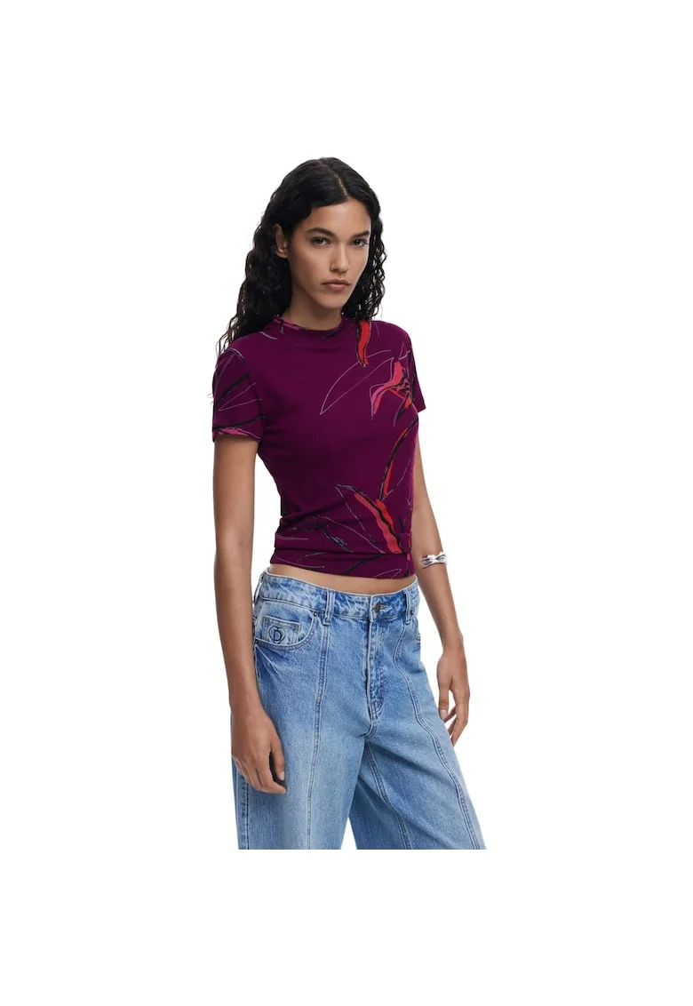 Tricou  Lala Abstract 51527, Rosu