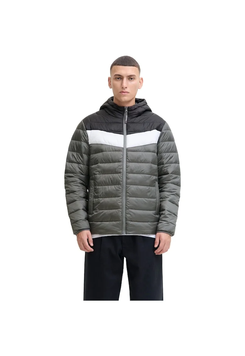 Jacheta JACK &JONES West Light Puffer Hood 52251, Gri