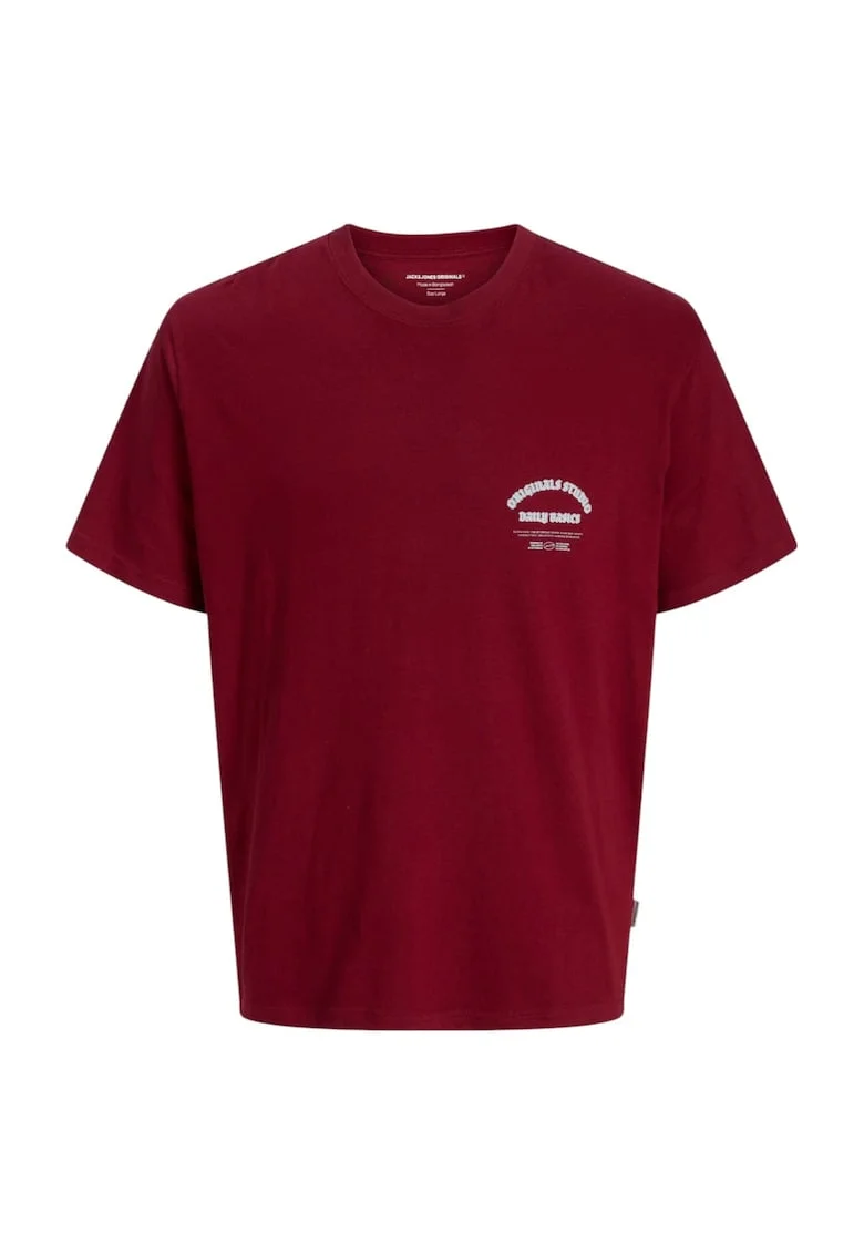 Tricou JACK &JONES Meadows Typo 50213, Rosu