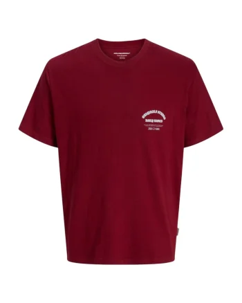 Tricou JACK &JONES Meadows Typo 50213, Rosu