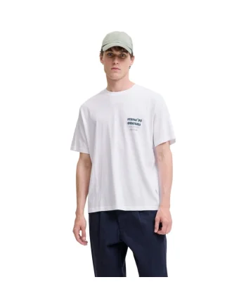 Tricou JACK &JONES Meadows Typo 50208, Alb