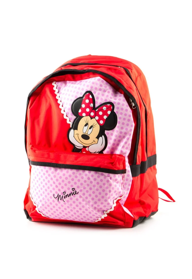 Rucsac scolar cu imprimeu Minnie, 27L, rosu