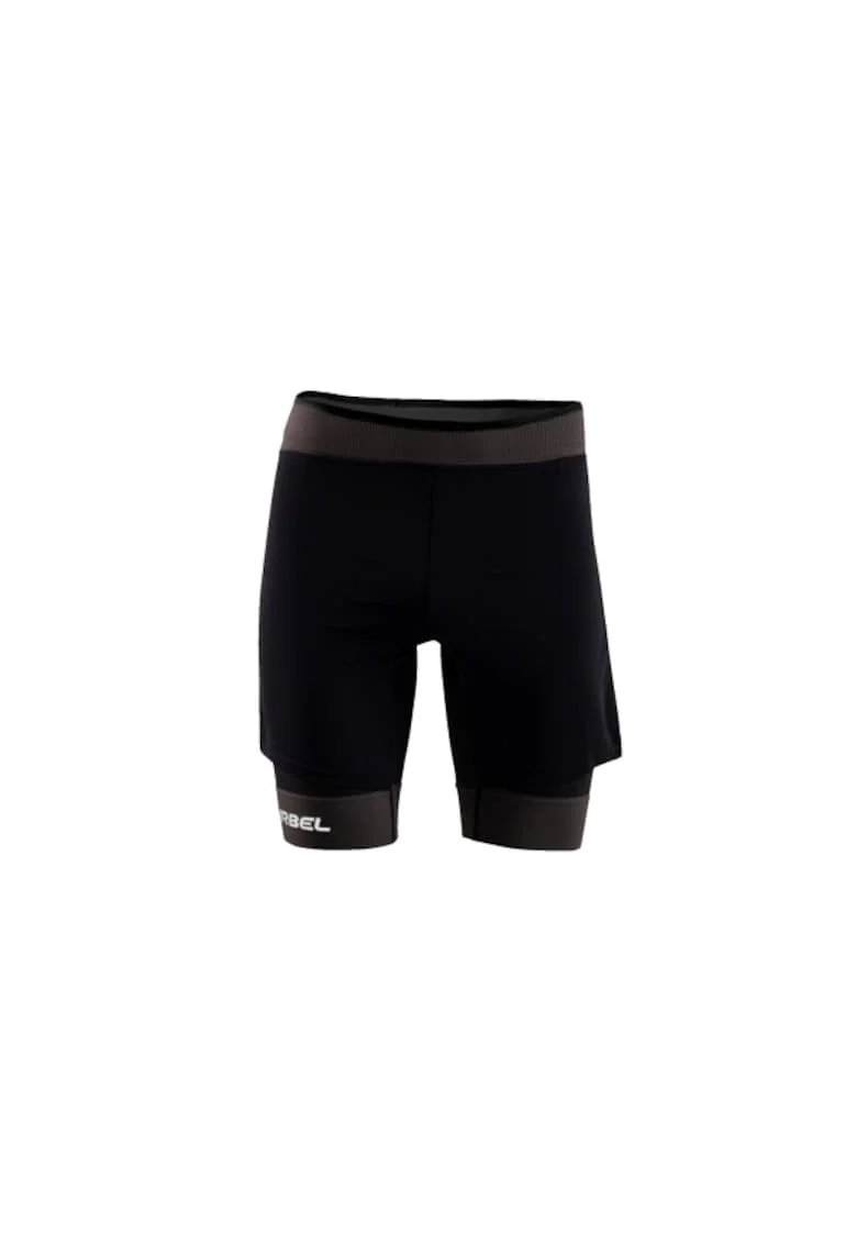 Pantaloni scurti barbati 2 in 1,  Samba, negru-gri inchis