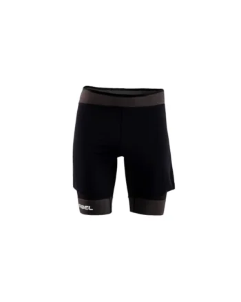 Pantaloni scurti barbati 2 in 1,  Samba, negru-gri inchis