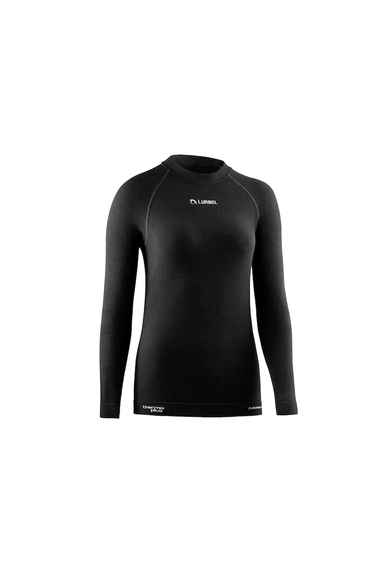 Tricou termic cu maneca lunga femei,  Merino, negru