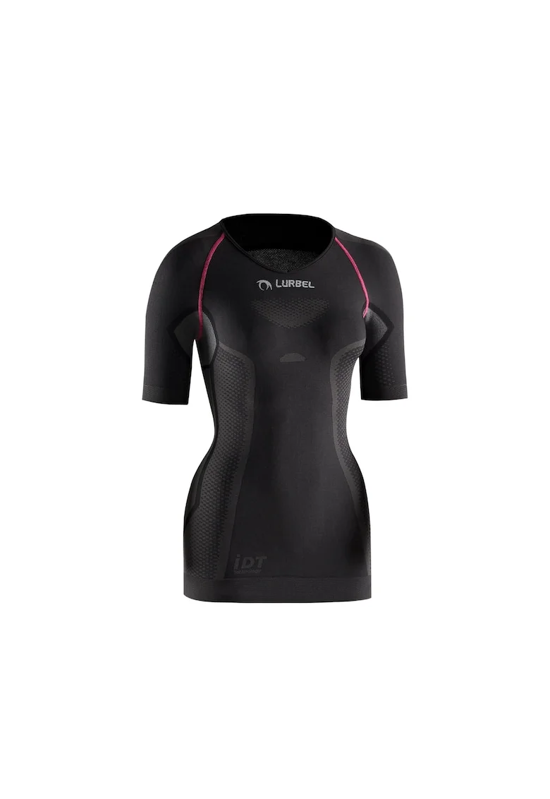 Tricou termic femei,  Cristallo, gri inchis-fuchsia