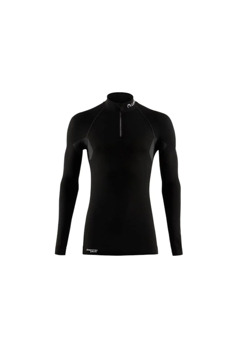 Tricou termic cu maneca lunga cu fermoar,  Alaska, negru