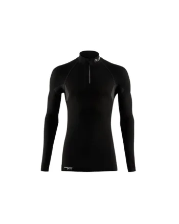 Tricou termic cu maneca lunga cu fermoar,  Alaska, negru