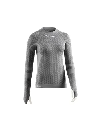 Tricou termic cu maneca lunga femei,  Volcano, gri deschis