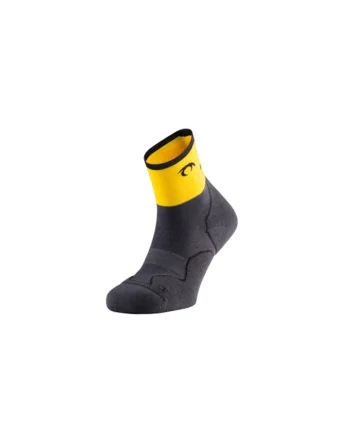 Ciorapi Trail Running,  Desafio Four, gri inchis-galben