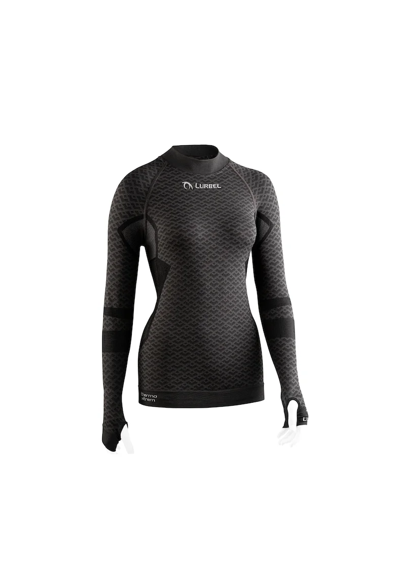Tricou termic cu maneca lunga femei,  Volcano, gri inchis