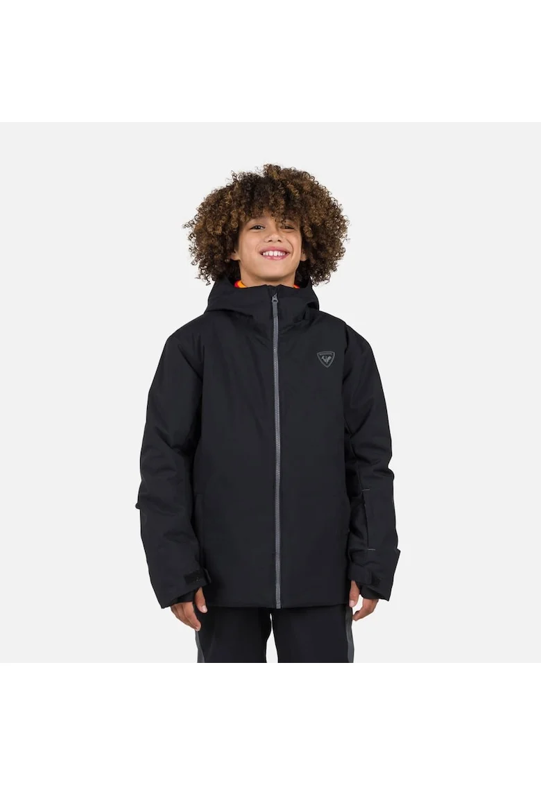 Geaca ski  JR STRAWPILE JKT, negru, pentru juniori