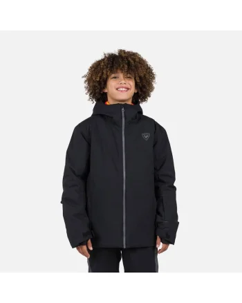Geaca ski  JR STRAWPILE JKT, negru, pentru juniori