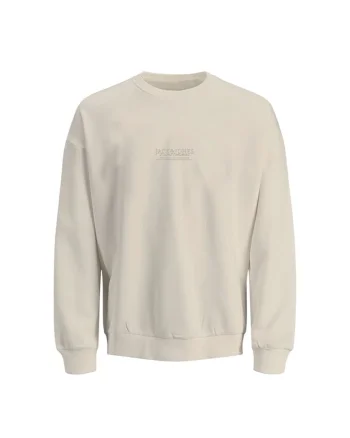 Bluza JACK &JONES Bleecker Aop Box Crew JNR 52339, Bej