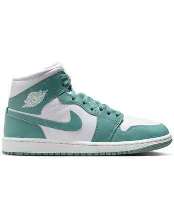Pantofi sport  Air Jordan 1 Mid 52371, Alb/Turcoaz